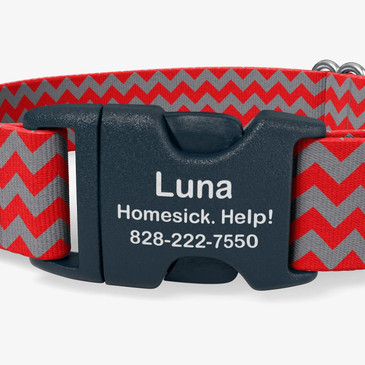 closeup of buckle personalization